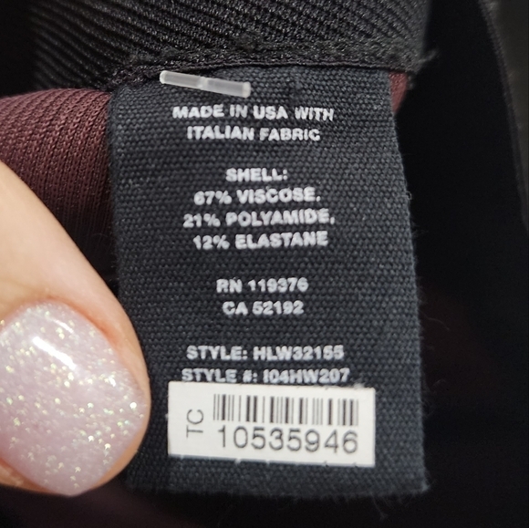 HELMUT LANG Ponte Kick Flare Bootcut Pants Maroon HLW32155 - Picture 6 of 6